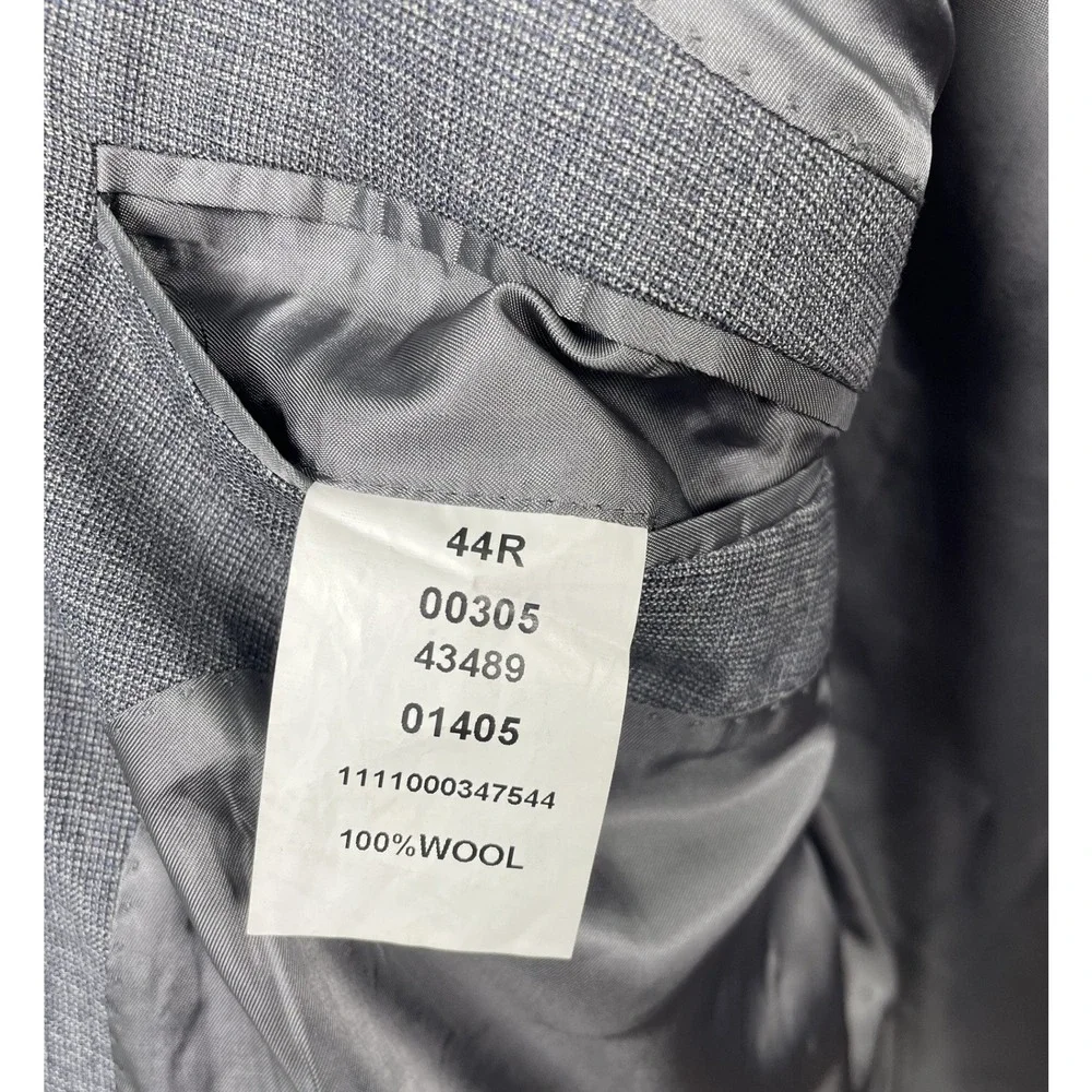 Jos. A. Bank Blazer Mens 44R Grey Signature Collection 100% Wool Two Button
